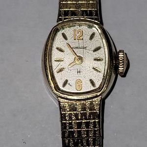 Ladies Hamilton watch, 10k RGP with very nice Kestenmade band